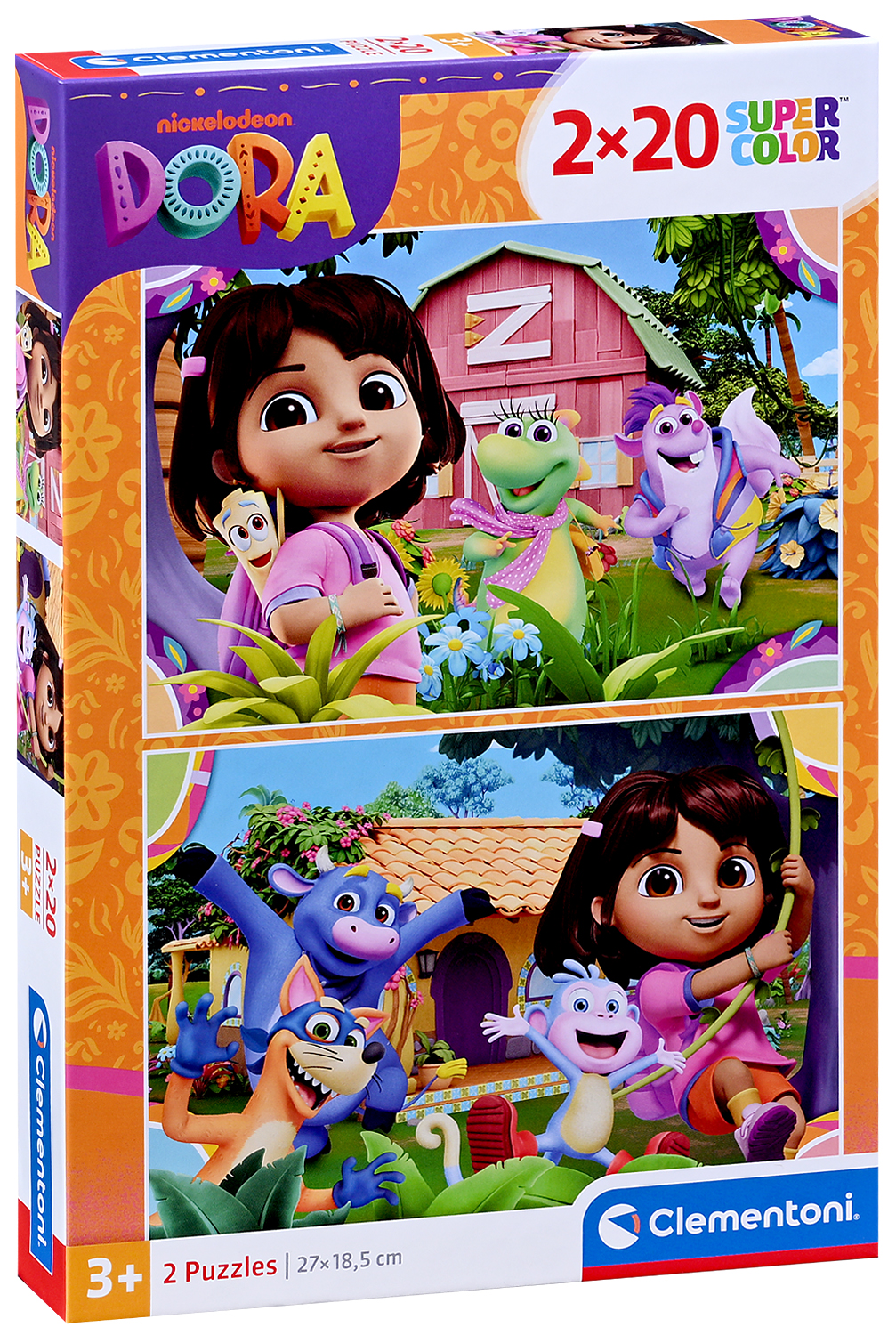 Puzzle pentru copii Clementoni din 2 х 20 piese - Dora exploratoarea