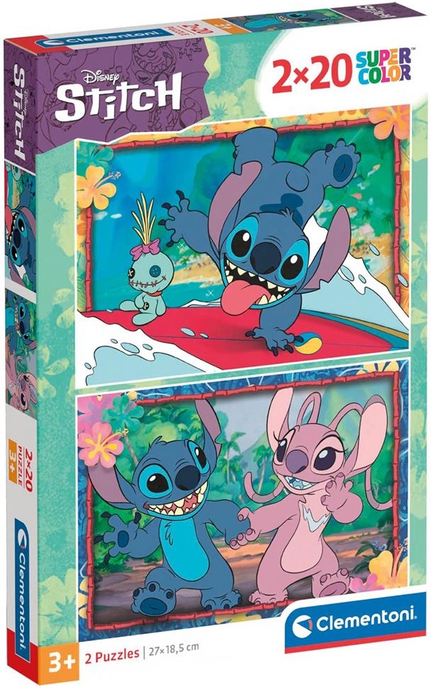 Puzzle pentru copii  Clementoni din 2 x 20 piese - Stitch