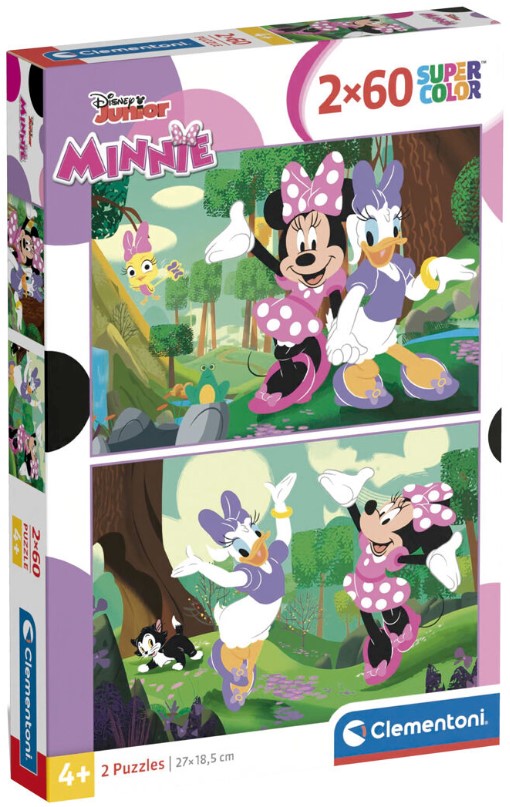 Puzzle pentru copii  Clementoni din 2 x 60 piese - Minnie Mouse