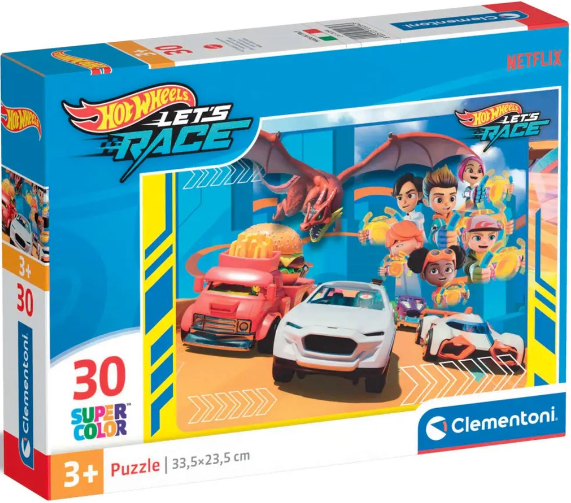 Puzzle pentru copii Clementoni din 30 piese - Hot Wheels