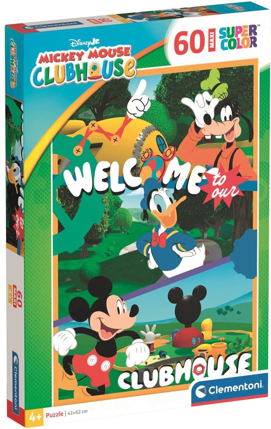 Puzzle pentru copii Clementoni din 60 piese maxi - Clubul lui Mickey Mouse