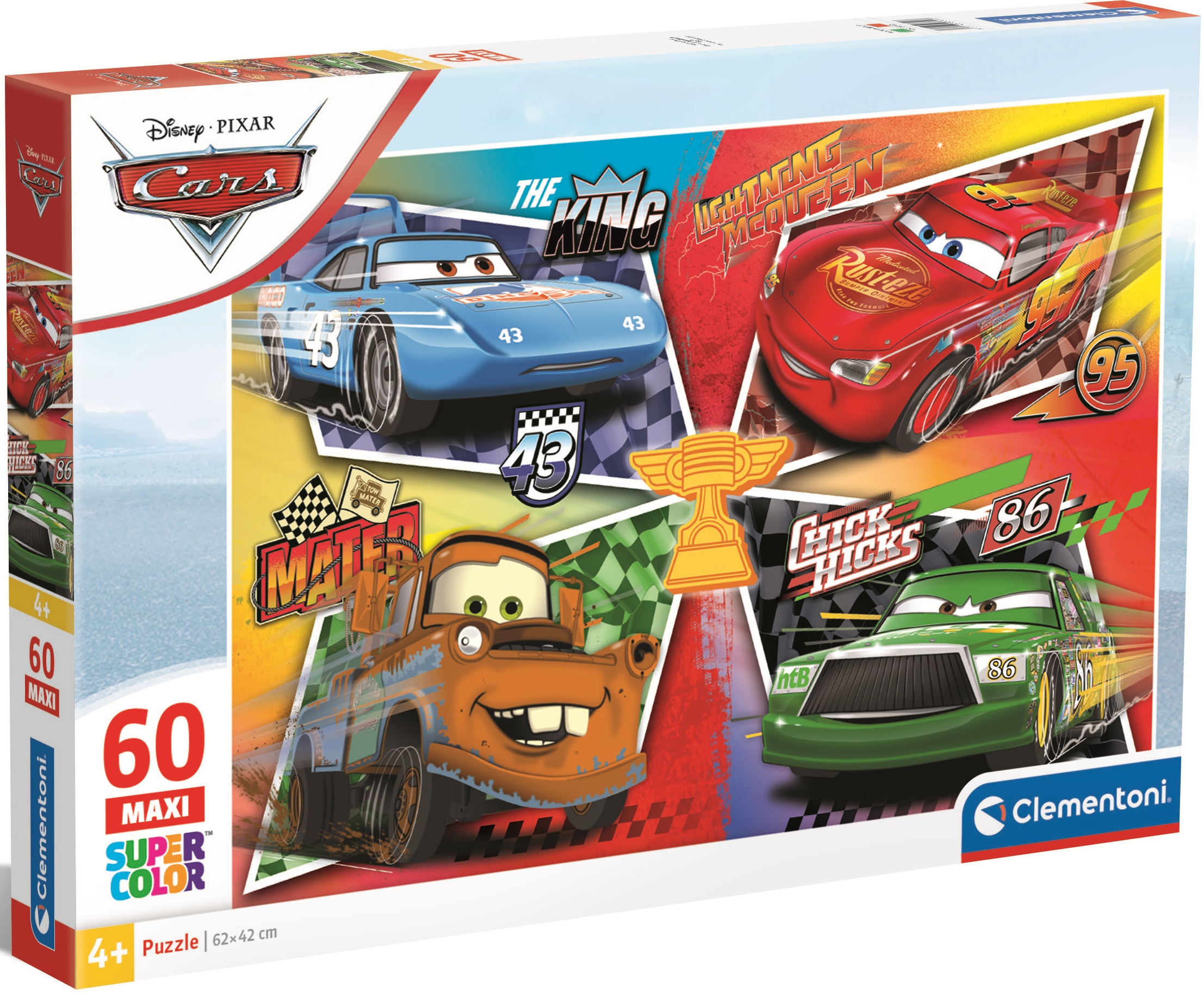 Puzzle pentru copii Clementoni din 60 maxi piese - Mașinile