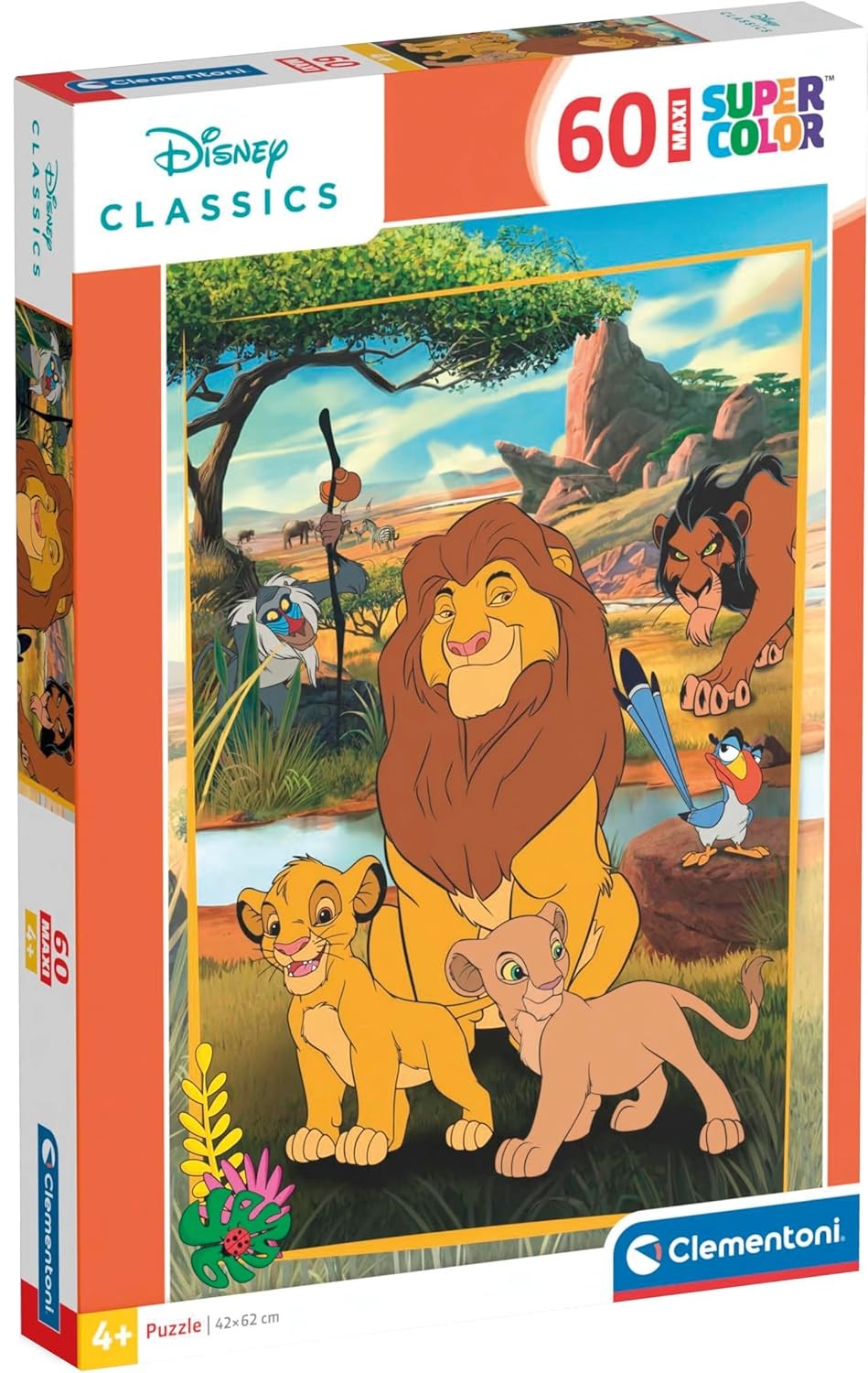 Puzzle pentru copii Clementoni de 60 piese maxi - Regele Leu
