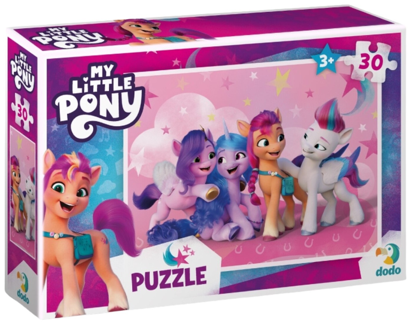 Puzzle pentru copii  DoDo din  30 piese - Micul Meu Ponei: Izzy, Zip, Pip și Sunny