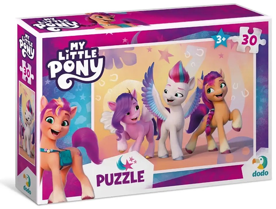 Puzzle pentru copii  DoDo din  30 piese - Micul Meu Ponei: Pip, Sunny și Zip