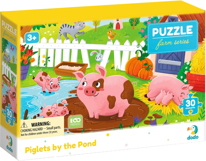 Puzzle pentru copii DoDo cu 30 de piese - Porci