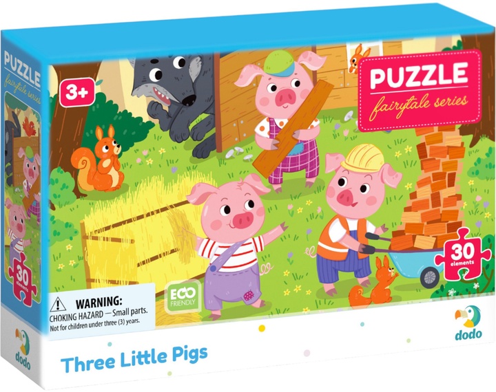 Puzzle pentru copii  DoDo din 30 piese - Cei trei purceluși