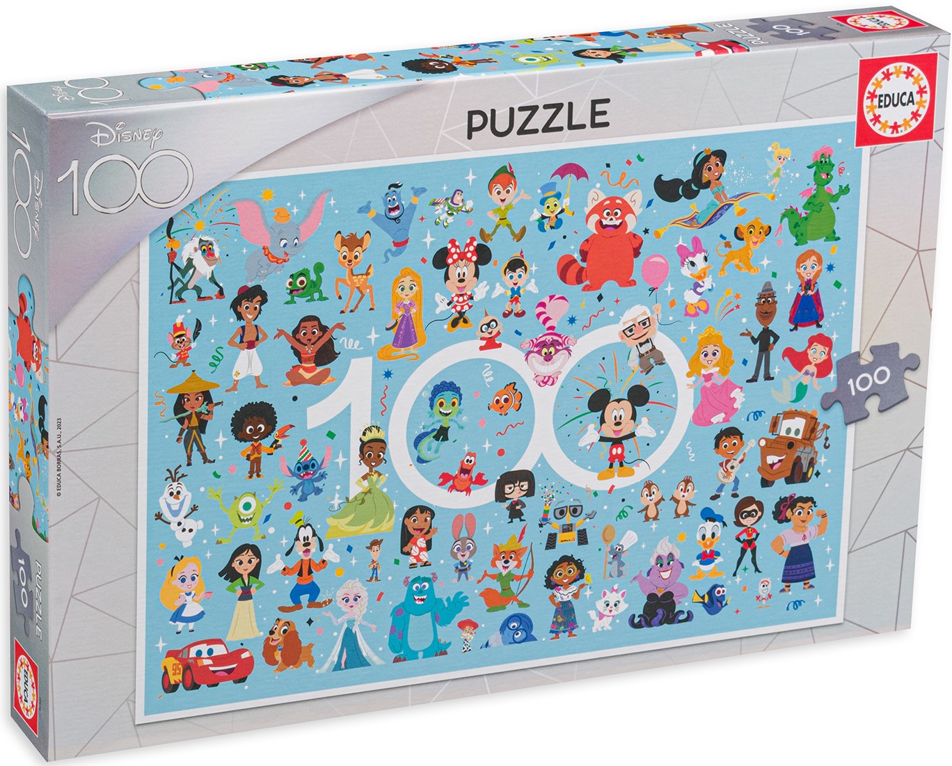 Puzzle pentru copii Educa din 100 de piese - 100 de ani Disney