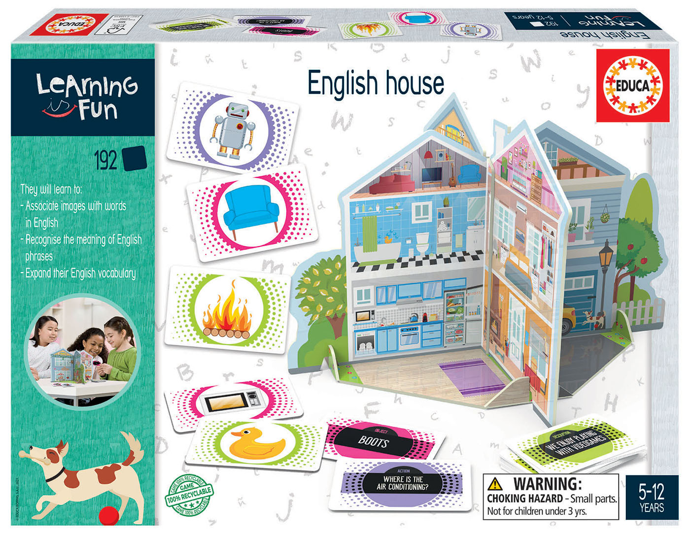 Puzzle pentru copii Educa din 192 de piese - Casă englezeasca