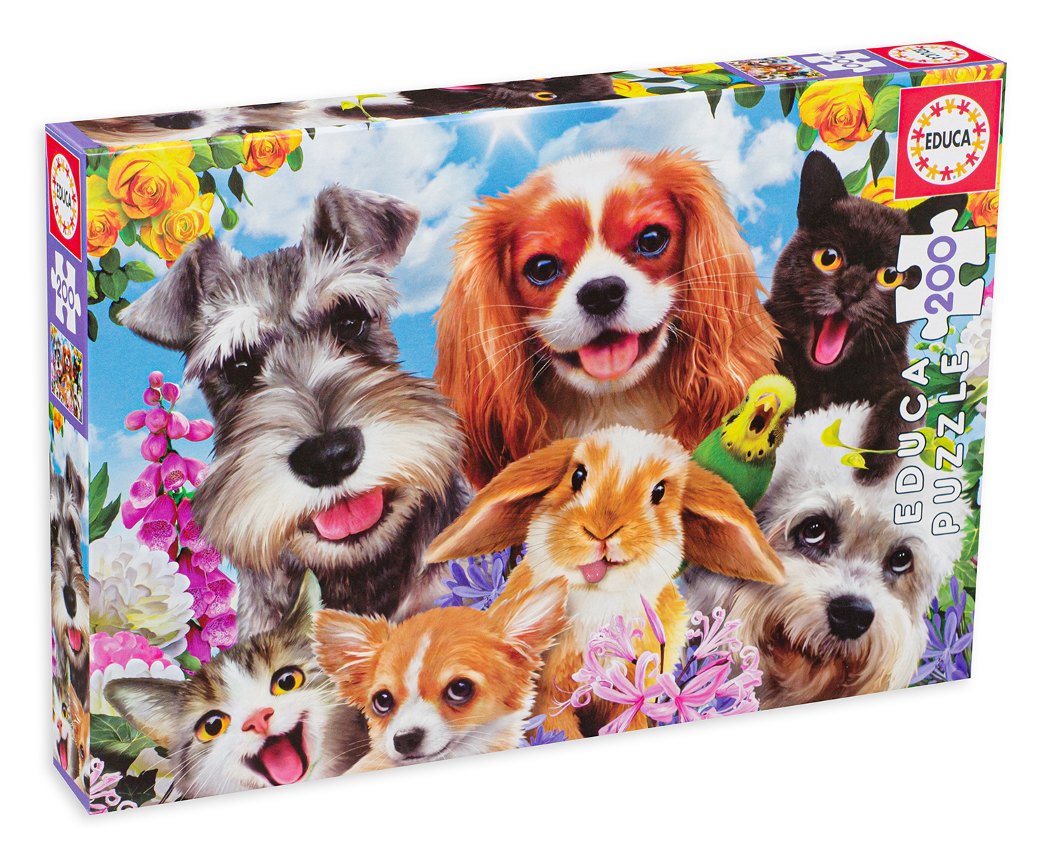 Puzzle Educa din 200 de piese - Parada cățelușilor