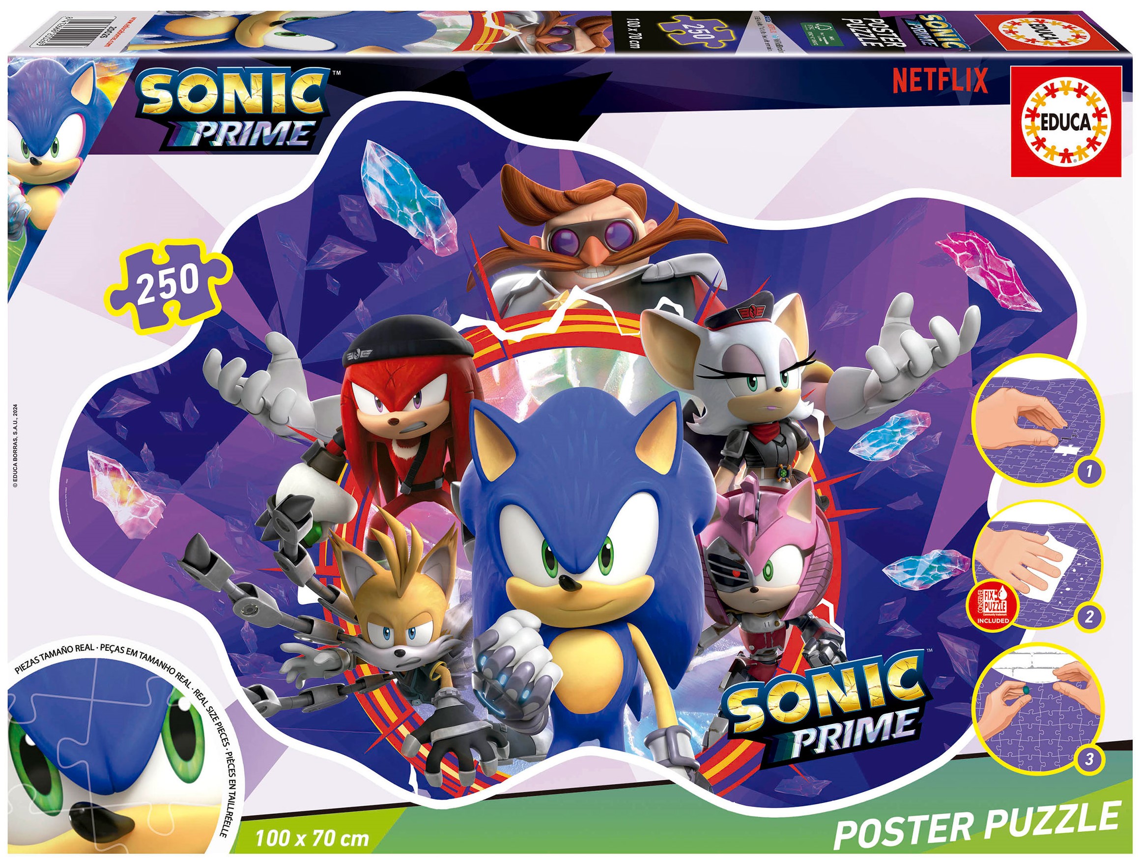 Puzzle pentru copii Educa din 250 de piese - Sonic