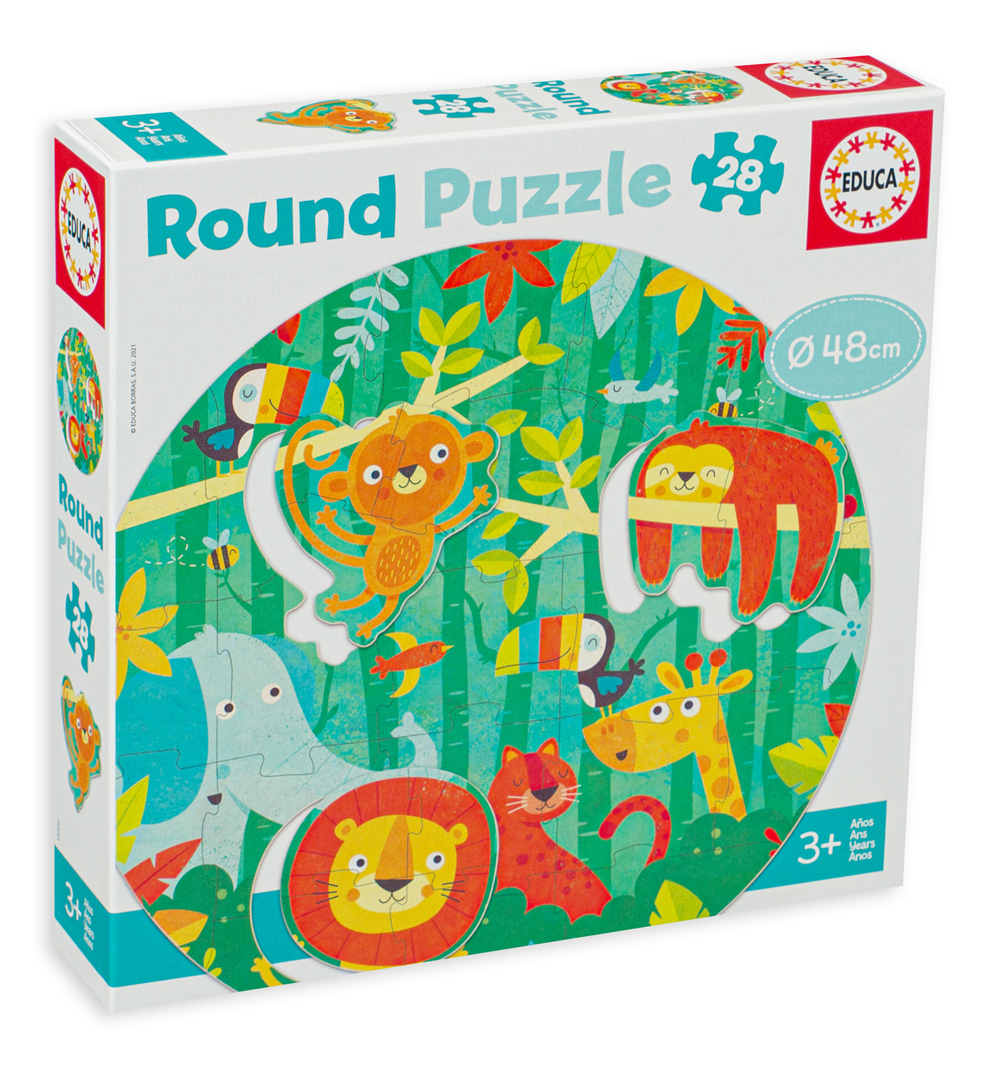 Puzzle pentru copii Educa de 28 piese - The jungle