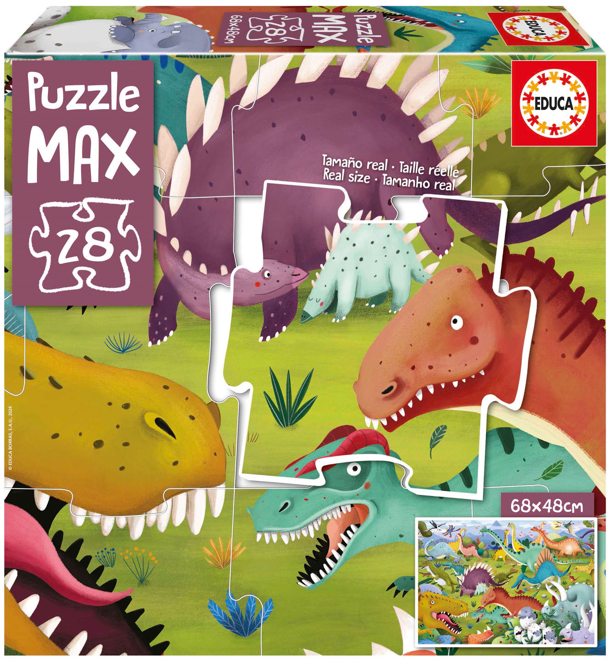 Puzzle pentru copii Educa din 28 piese maxi - Dinozauri