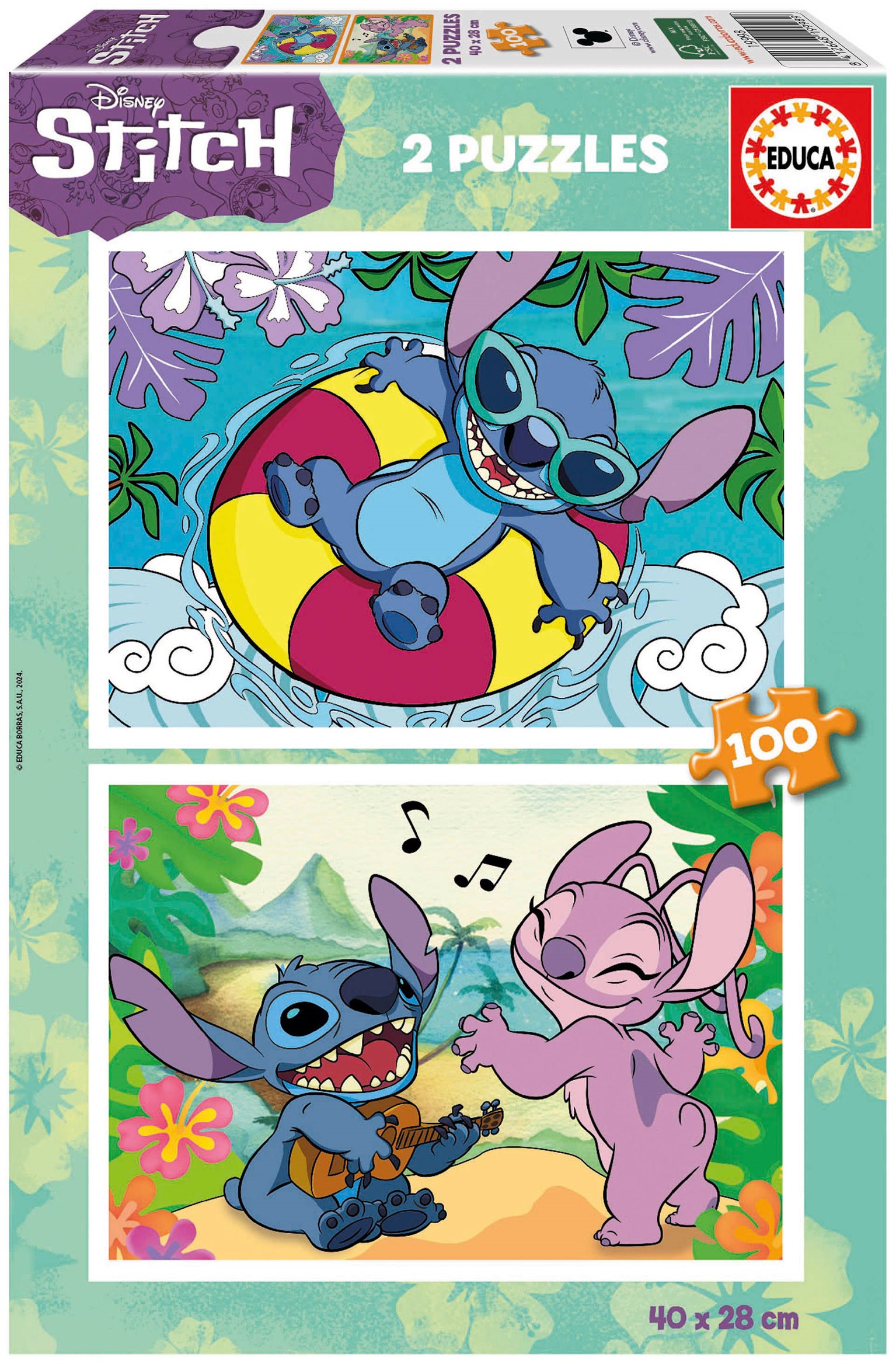 Puzzle pentru copii Educa 2 x 100 piese - Stitch