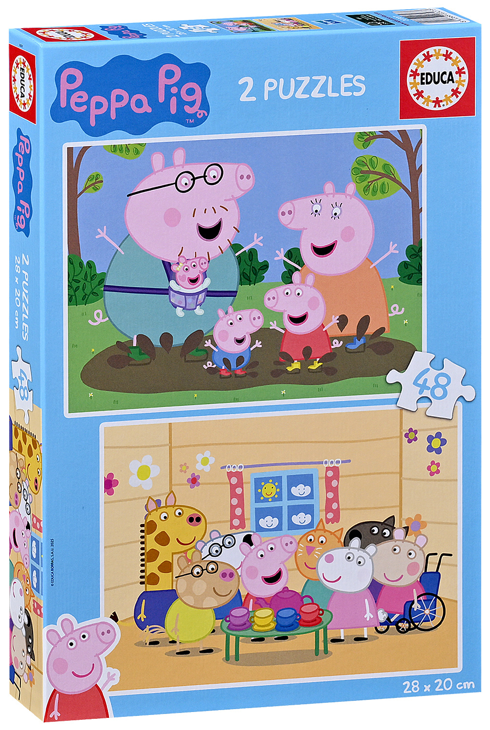 Puzzle pentru copii Educa din 2 х 48 piese - Purcelușa Peppa