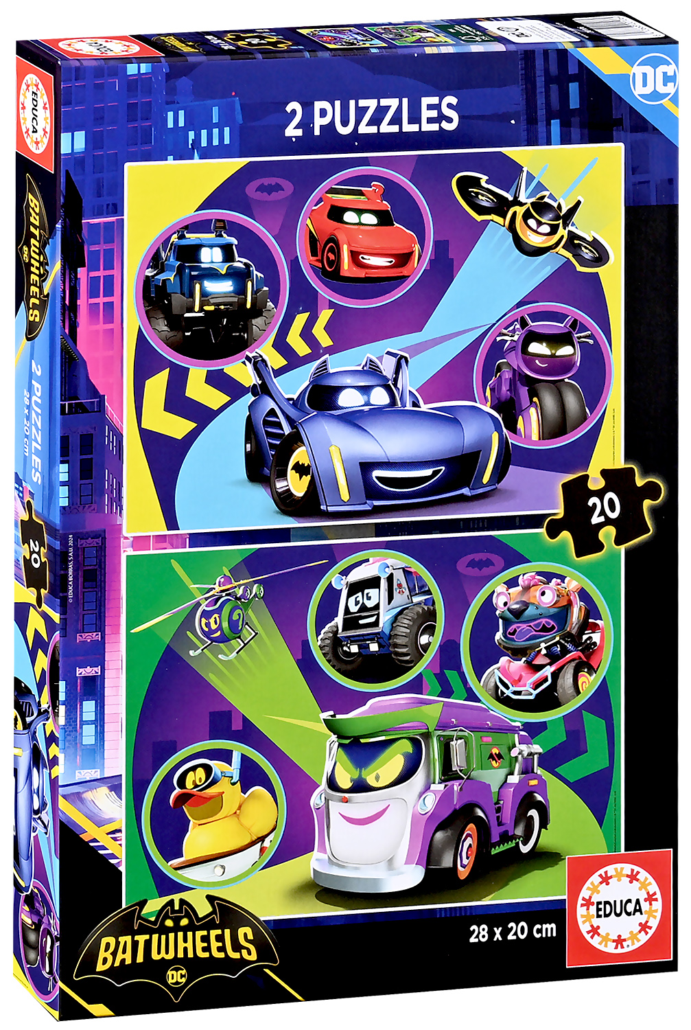 Puzzle pentru copii Educa din 2 x 20 piese - Batwheels