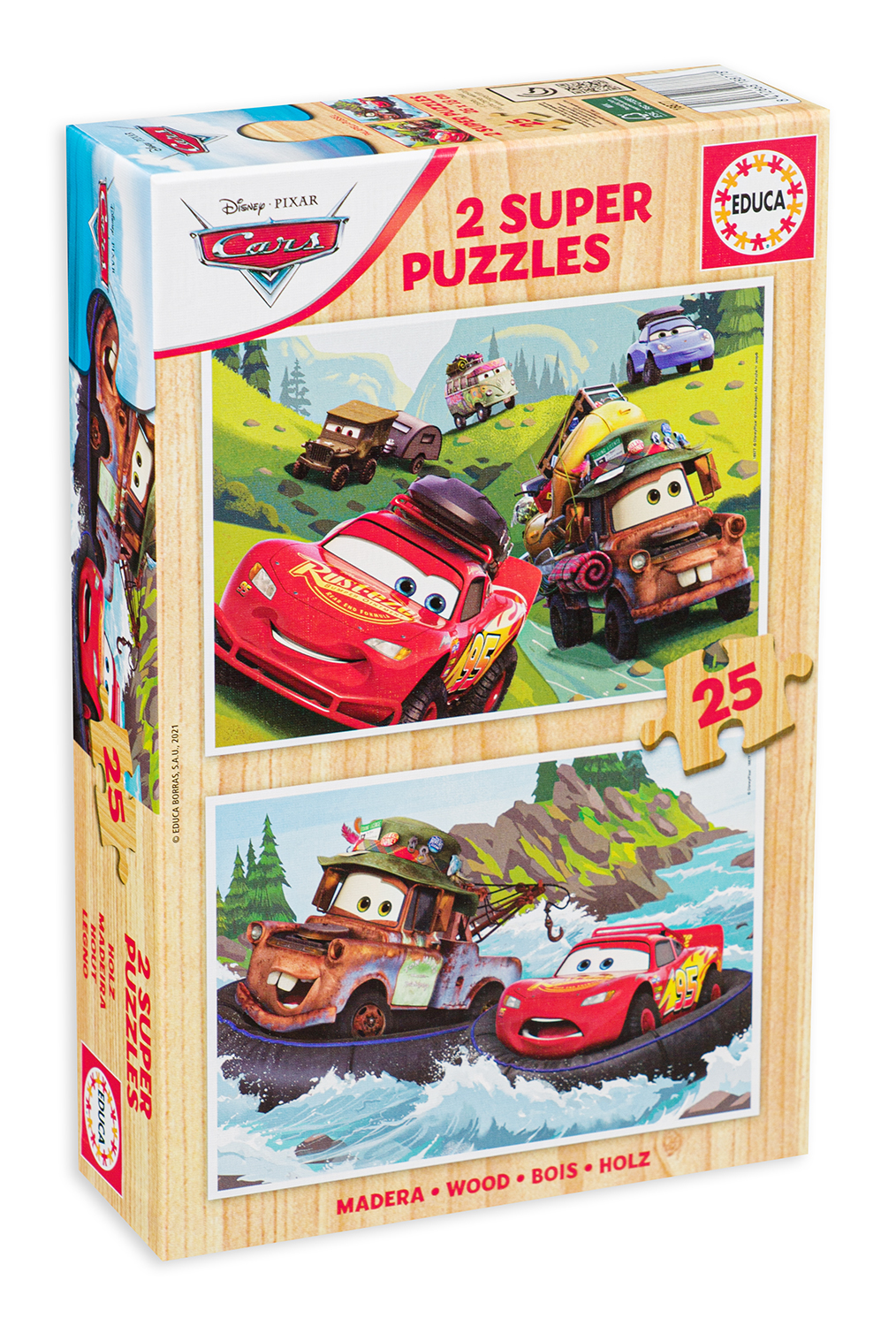 Puzzle Educa din 2 x 25 de piese - Mașini