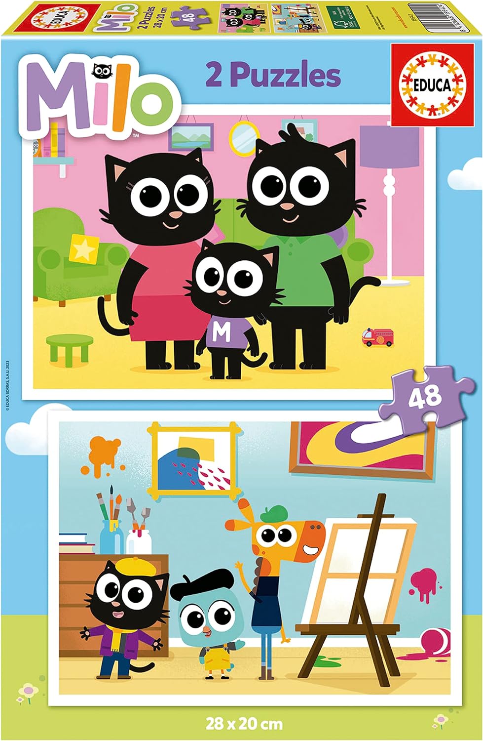Educa 2 x 48 piese puzzle - Milo