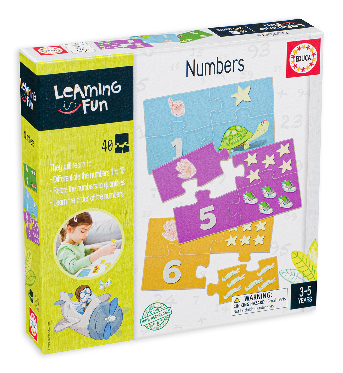 Puzzle pentru copii Educa din 40 de piese - Numerele