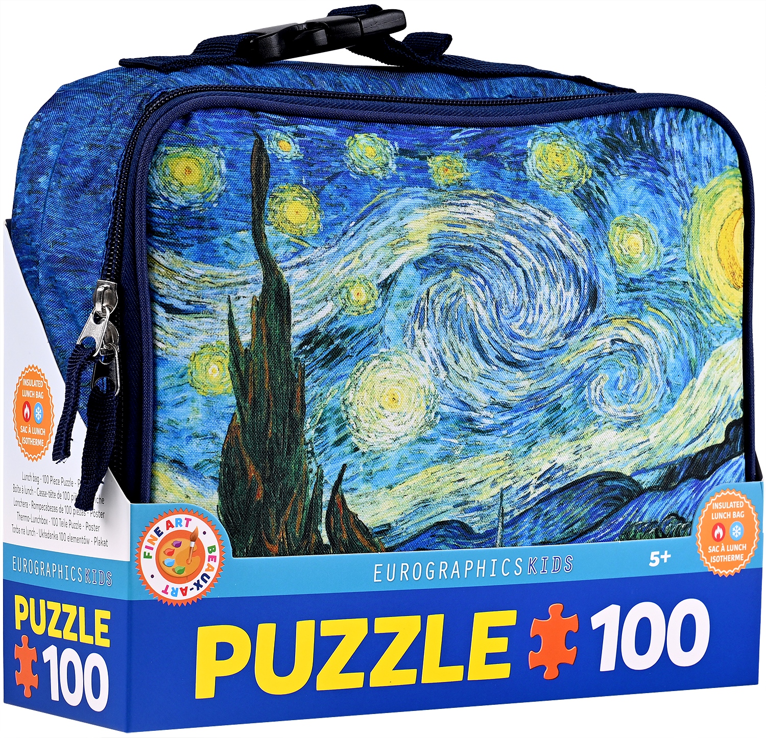Puzzle pentru copii Eurographics din 100 de piese - Starry Night, Cutie de prânz