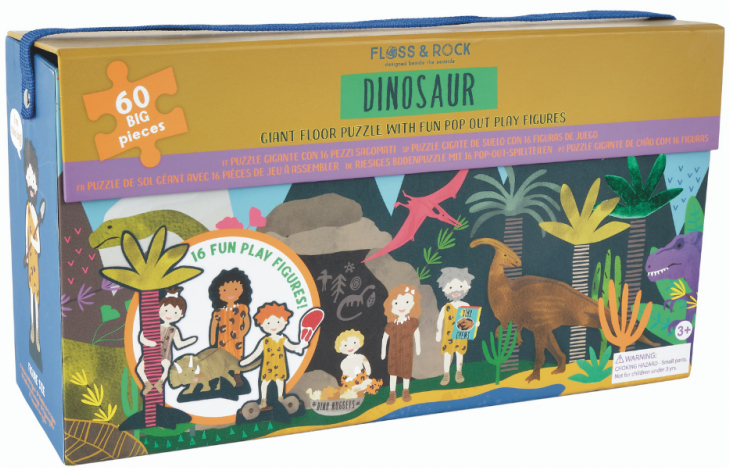 Puzzle pentru copii Floss and Rock - Dino, 60 piese