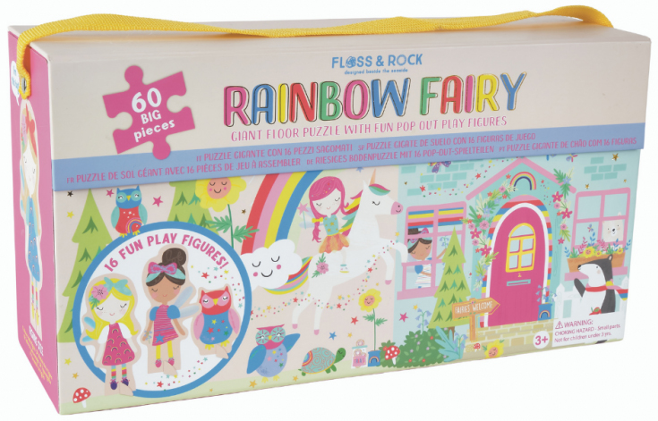Puzzle pentru copii Floss and Rock - Zana curcubeului, 60 piese