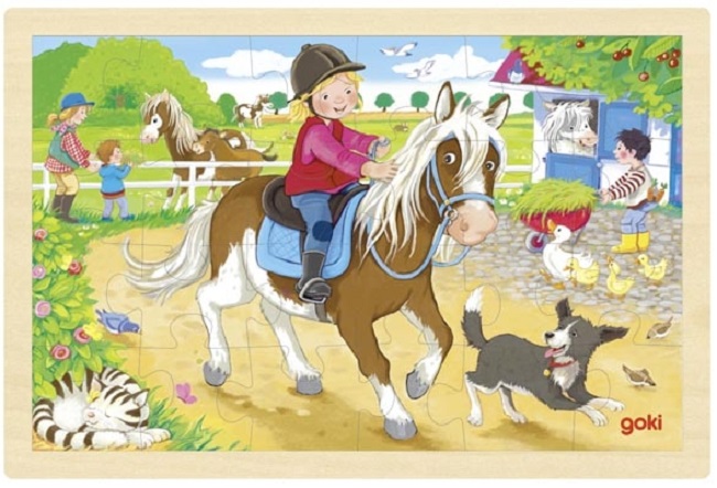 Puzzle pentru copii Goki - Pony Farm, 24 de piese