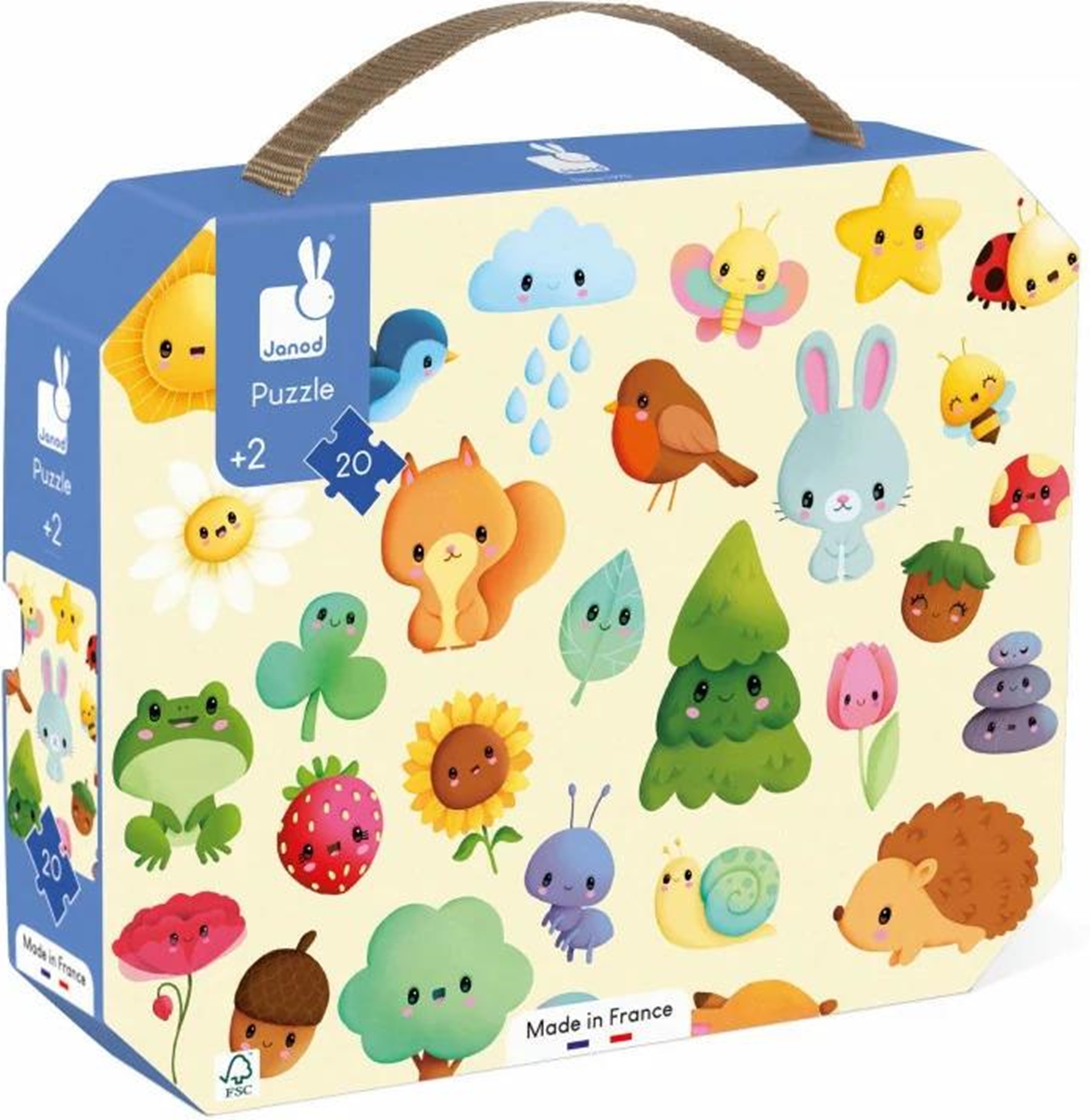 Puzzle pentru copii Janod - Imagini din natură, 20 piese