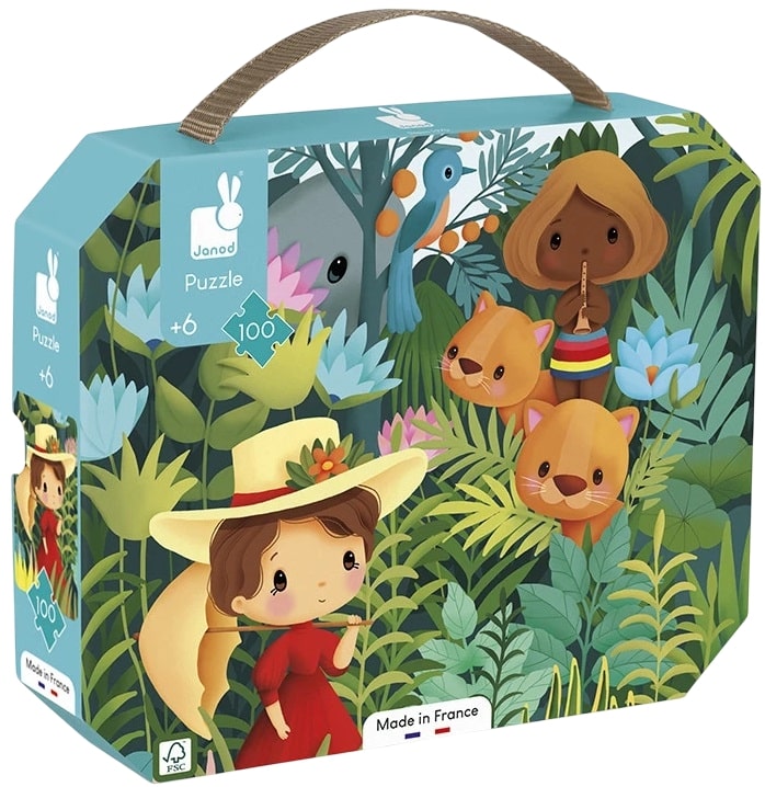 Puzzle pentru copii Janod - Puzzle, inspirat de Rousseau, 100 piese