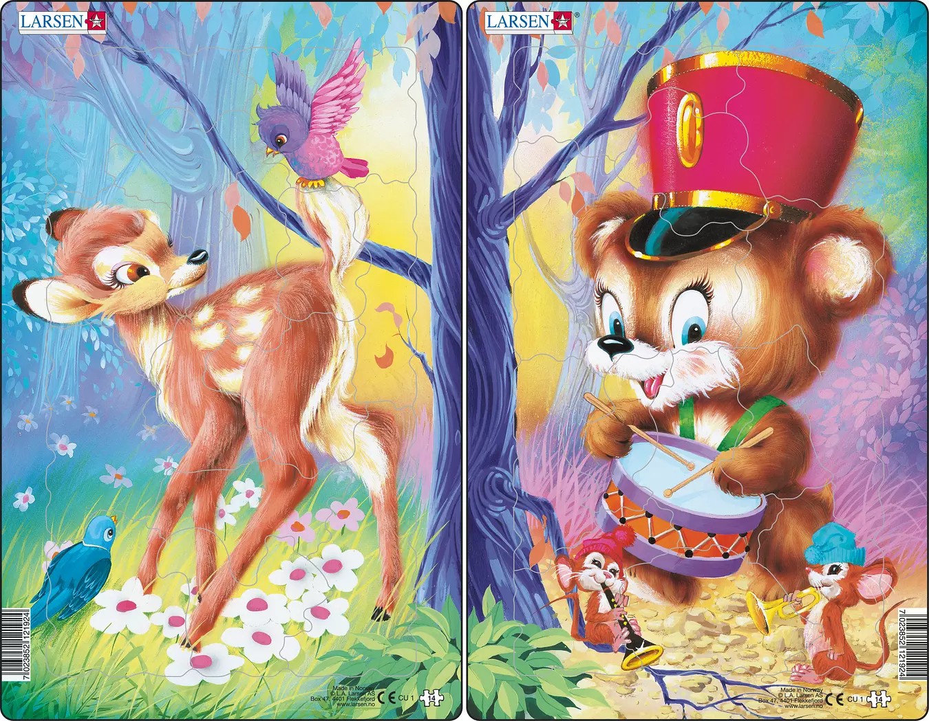 Puzzle pentru copii Larsen din 14 piese - Animale drăguțe, sortiment