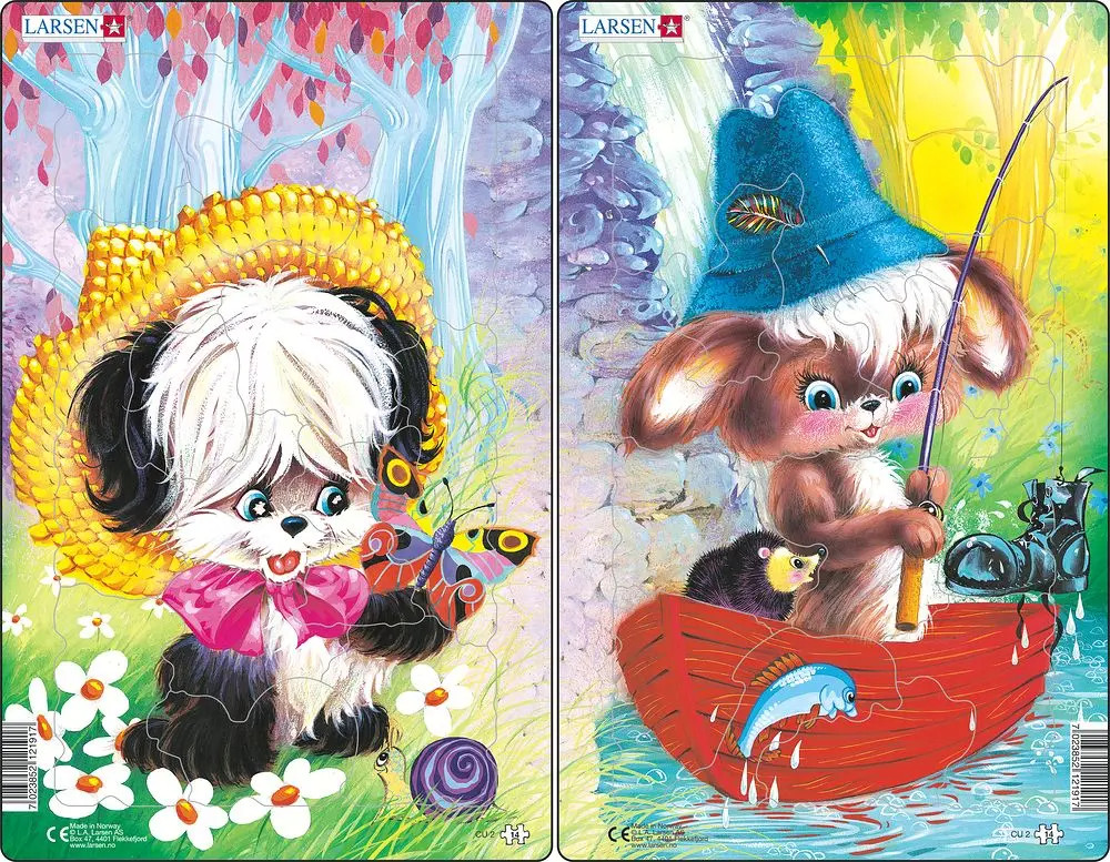 Puzzle pentru copii Larsen din 14 piese - Animale, sortiment