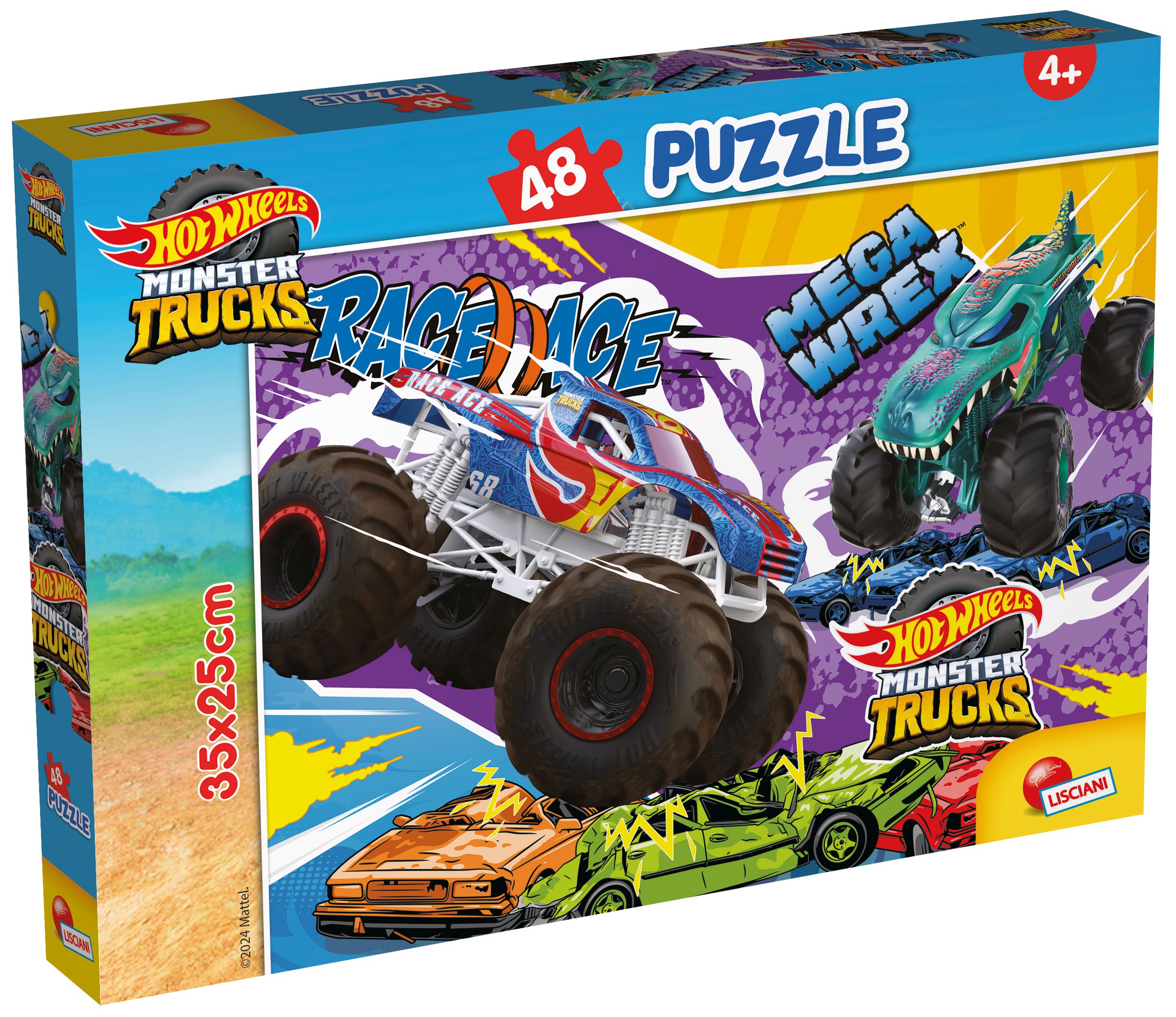 Puzzle pentru copii Lisciani din 48 XXL piese - Hot Wheels