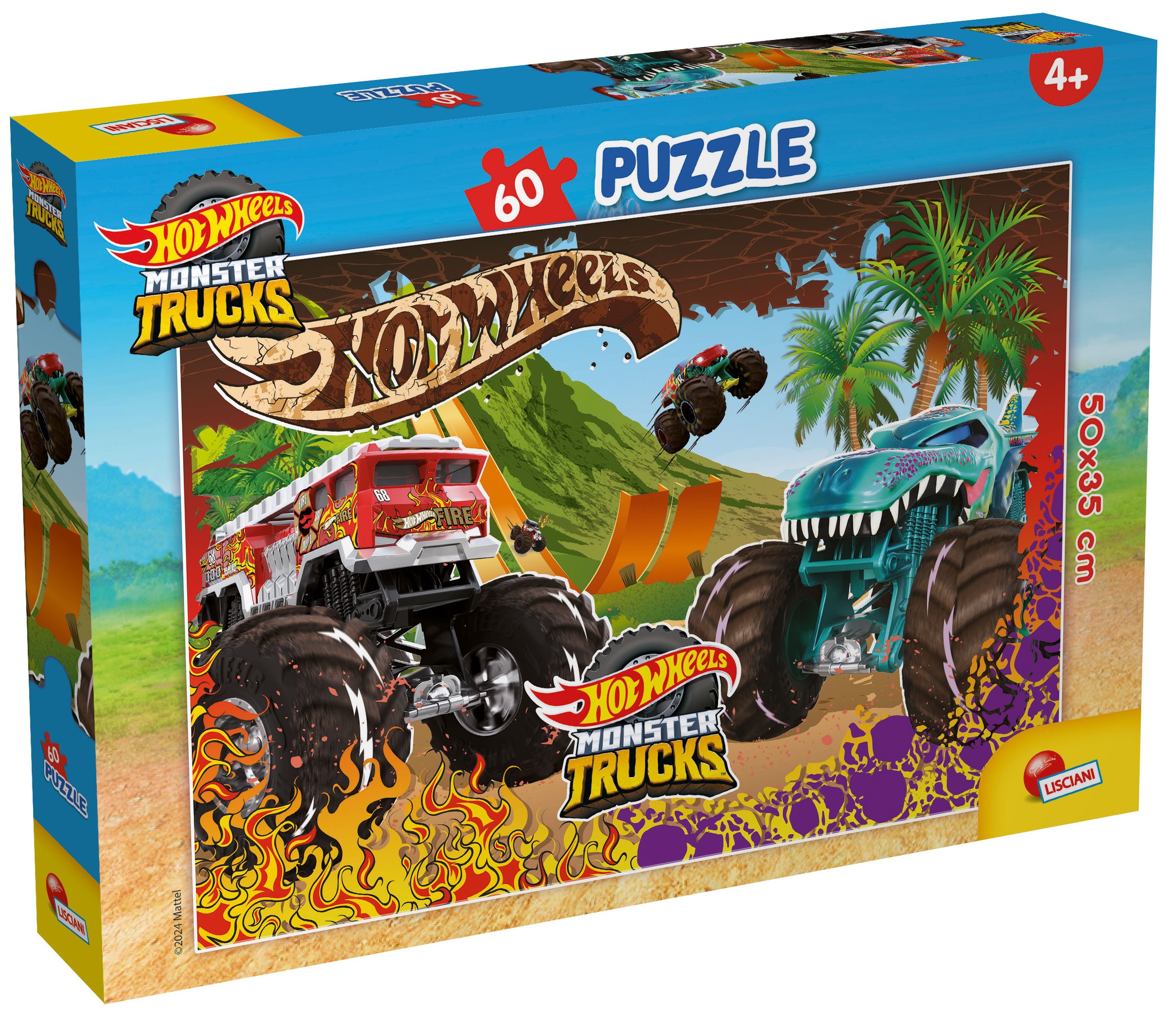 Puzzle pentru copii Lisciani din 60 XXL piese - Hot Wheels
