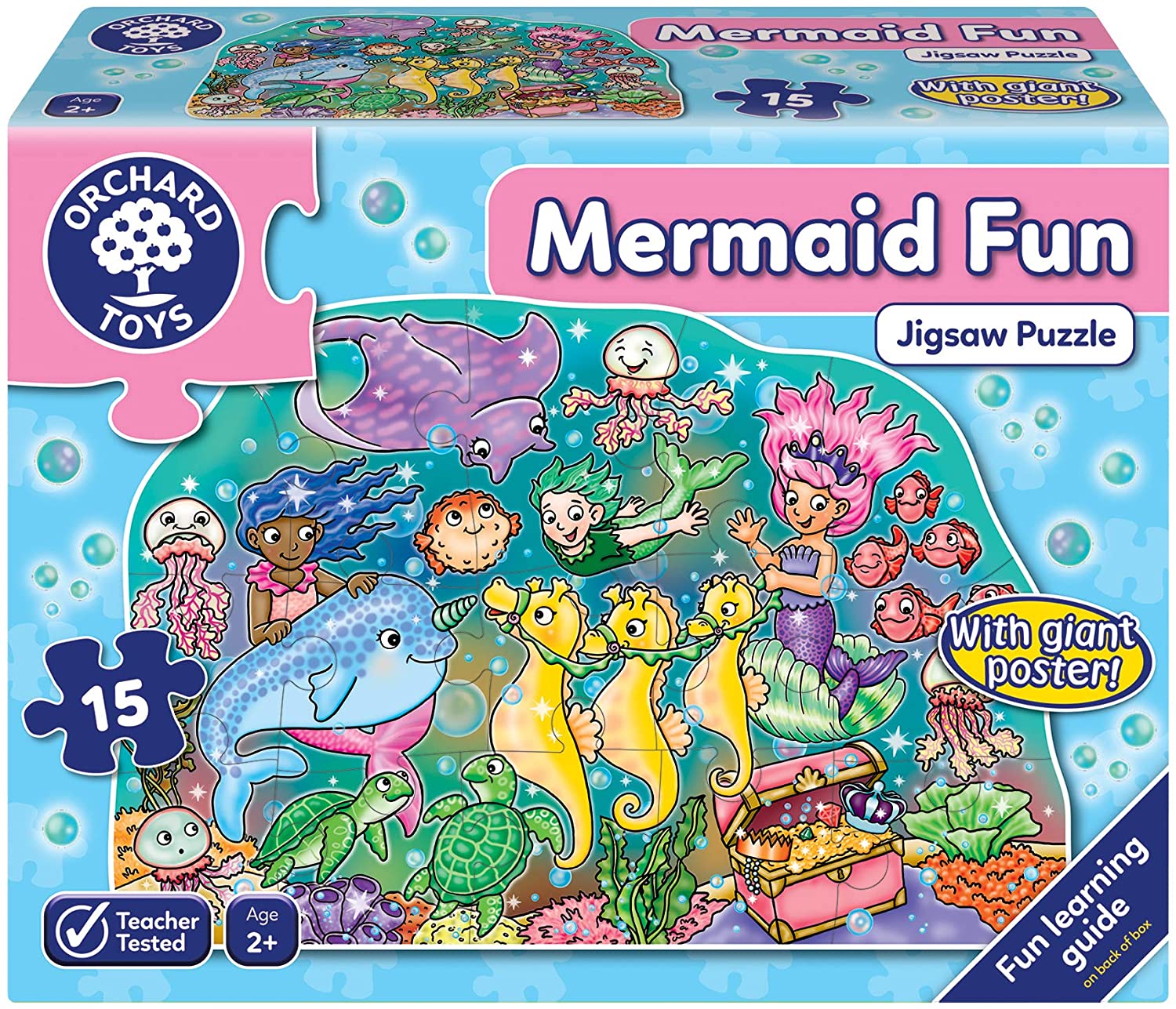 Puzzle pentru copii Orchard Toys - Distractie cu sirene, 15 piese