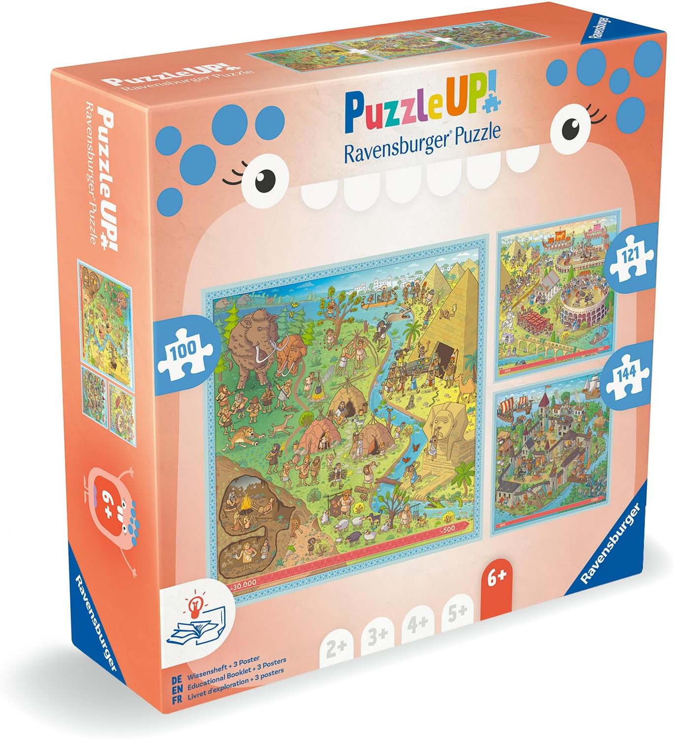 Puzzle pentru copii Ravensburger 3 în 1 - Istorie