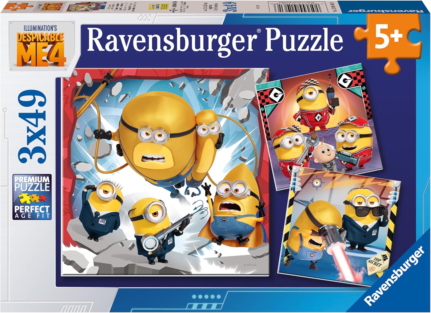 Puzzle pentru copii  Ravensburger 3 x 49 piese - Despicable me 4