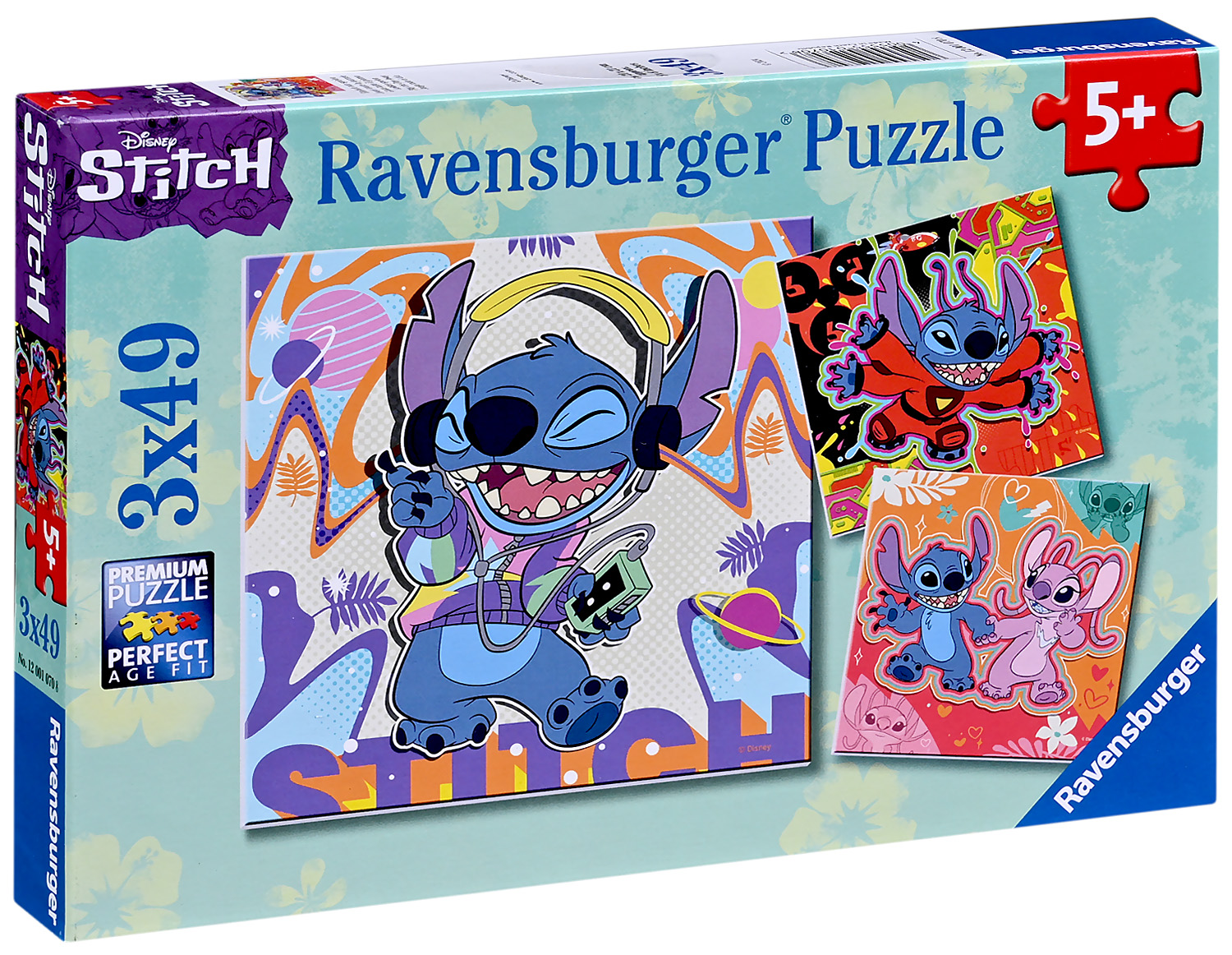 Puzzle 3x49 piese. Disney. Stitch in ritmul muzicii - imagine 2