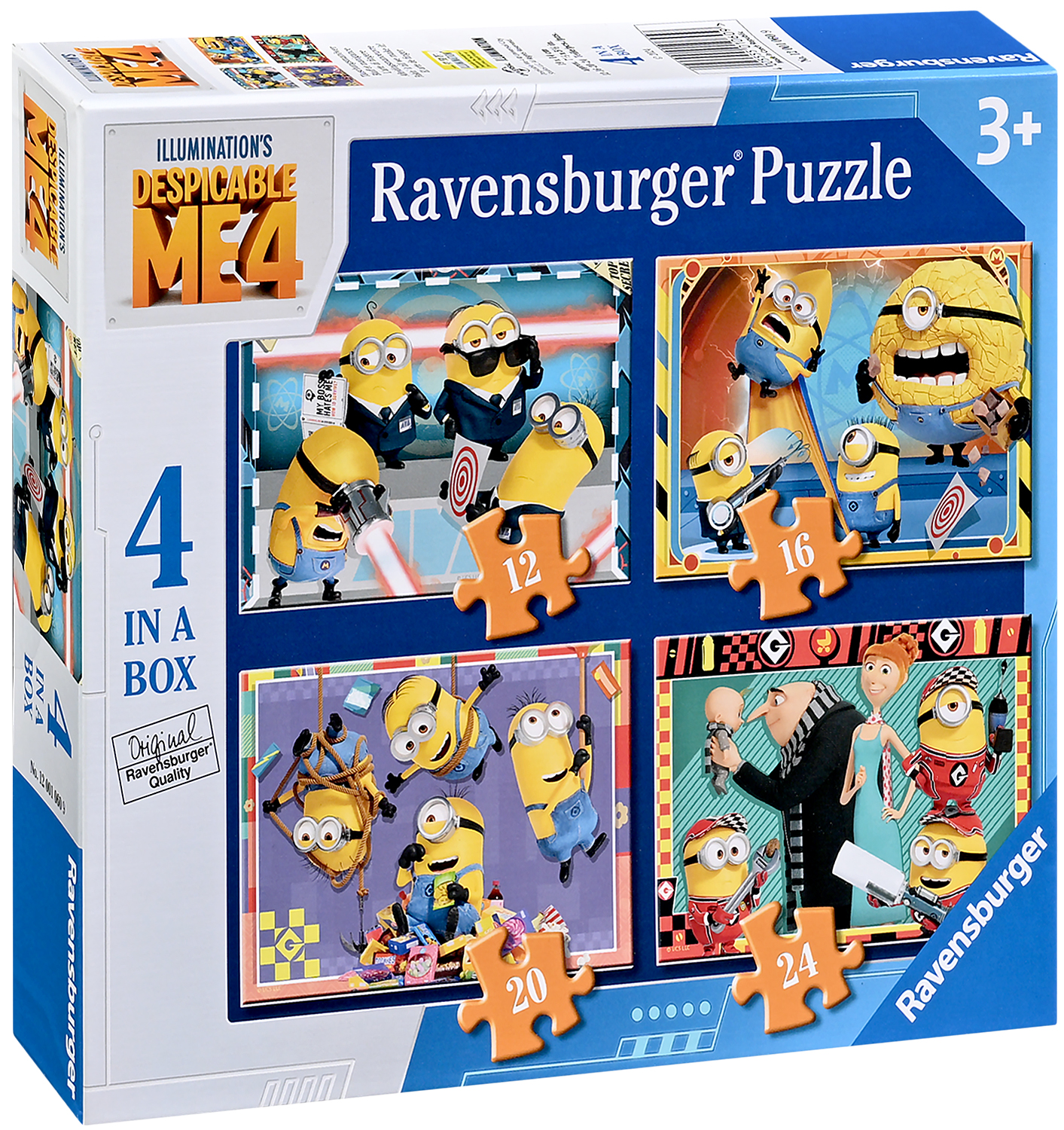 Puzzle pentru copii Ravensburger 4 în 1 - Despicable Me 4