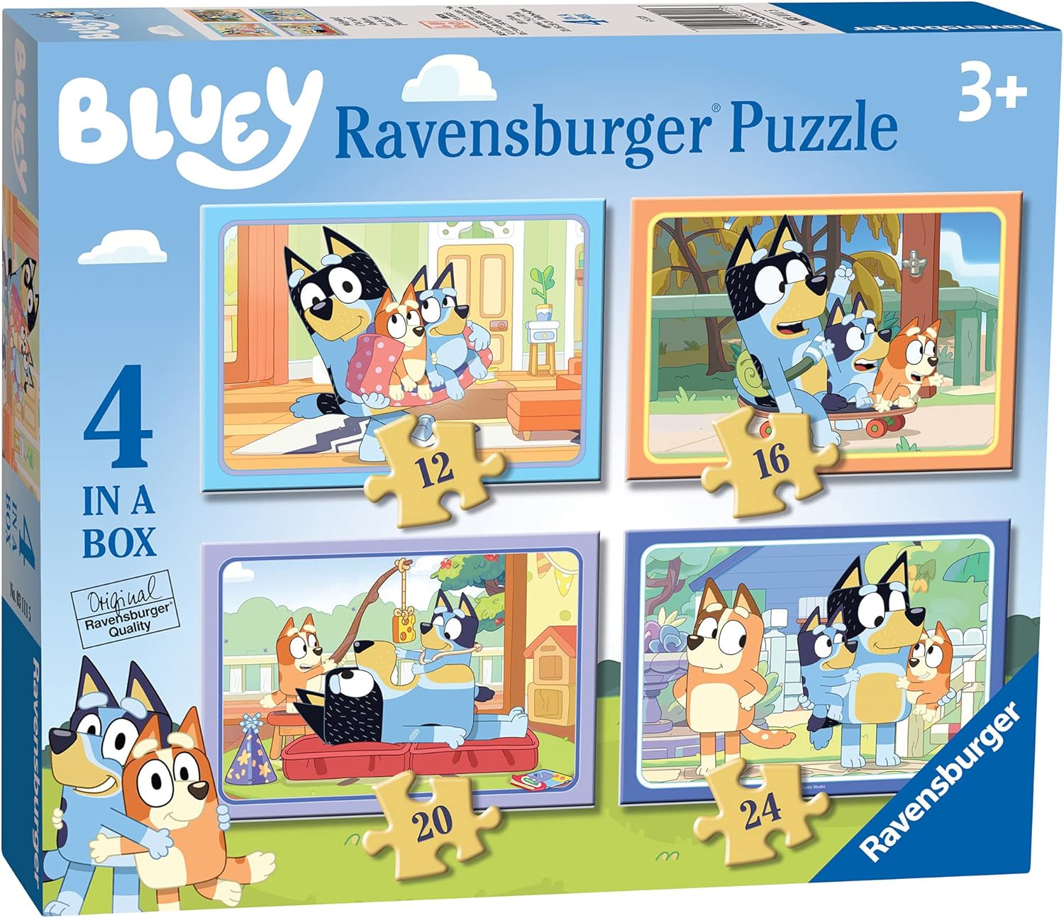 Puzzle pentru copii Ravensburger 4 in 1 - Bluey