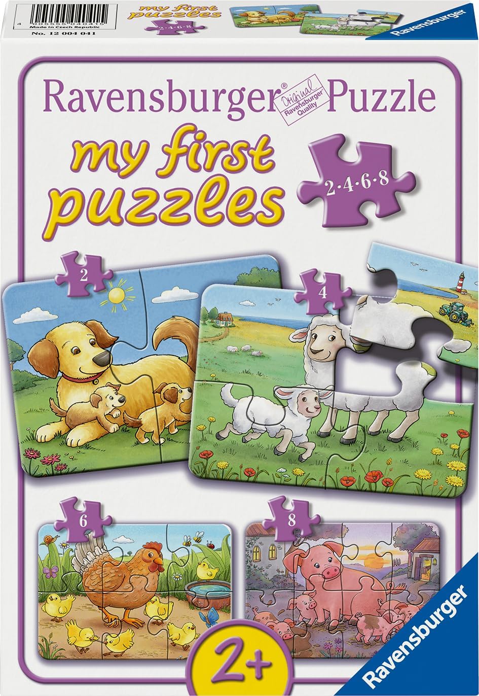 Puzzle pentru copii Ravensburger 4 în 1 - Animale mici
