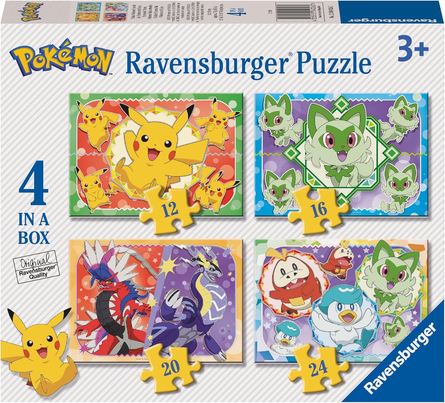 Puzzle pentru copii Ravensburger 4 în 1 - Pokemon