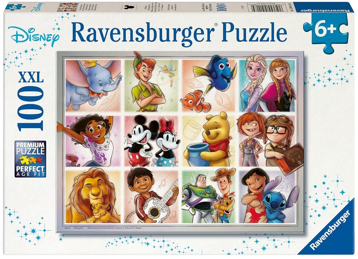 Puzzle Ravensburger din 100 XXL piese - Personajele Disney