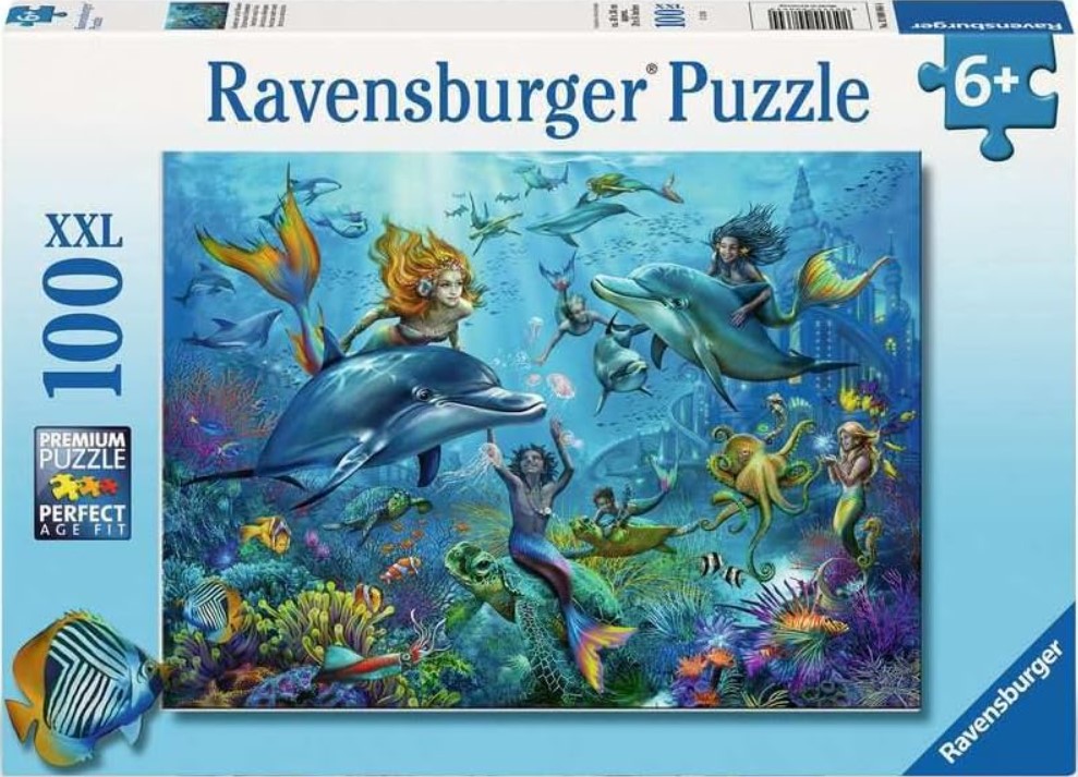 Puzzle Ravensburger din 100 XXL piese - Aventură subacvatică