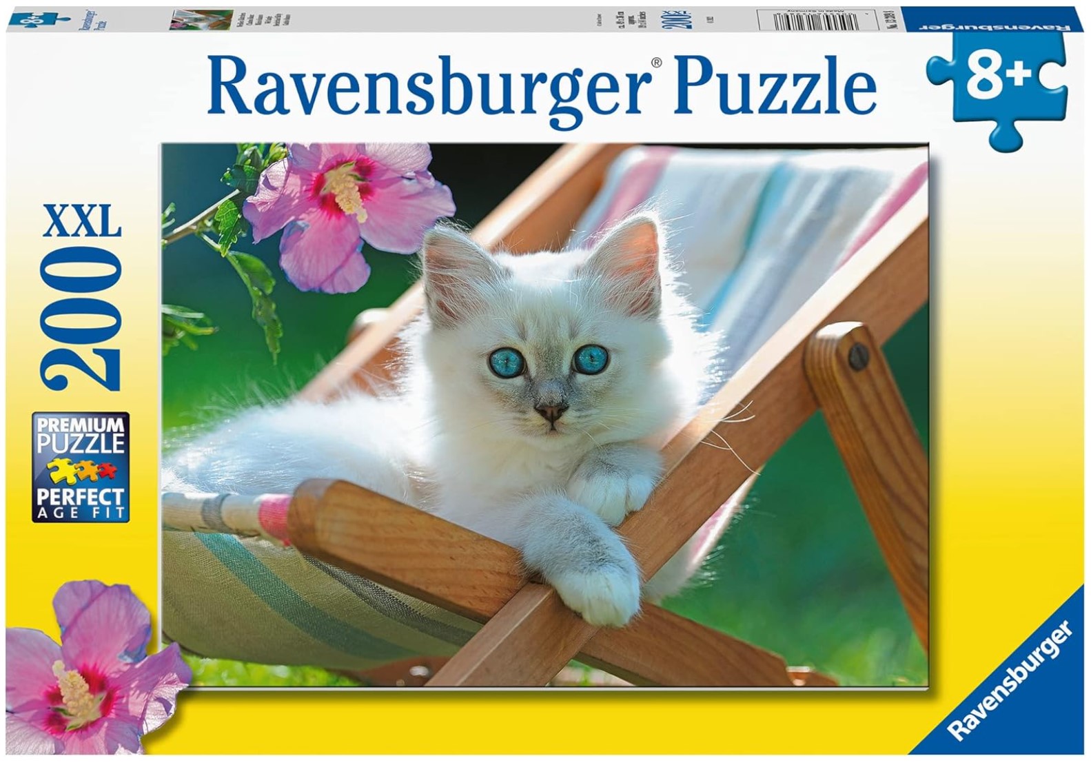 Puzzle Ravensburger din 200 XXL piese - Pisicuță albă