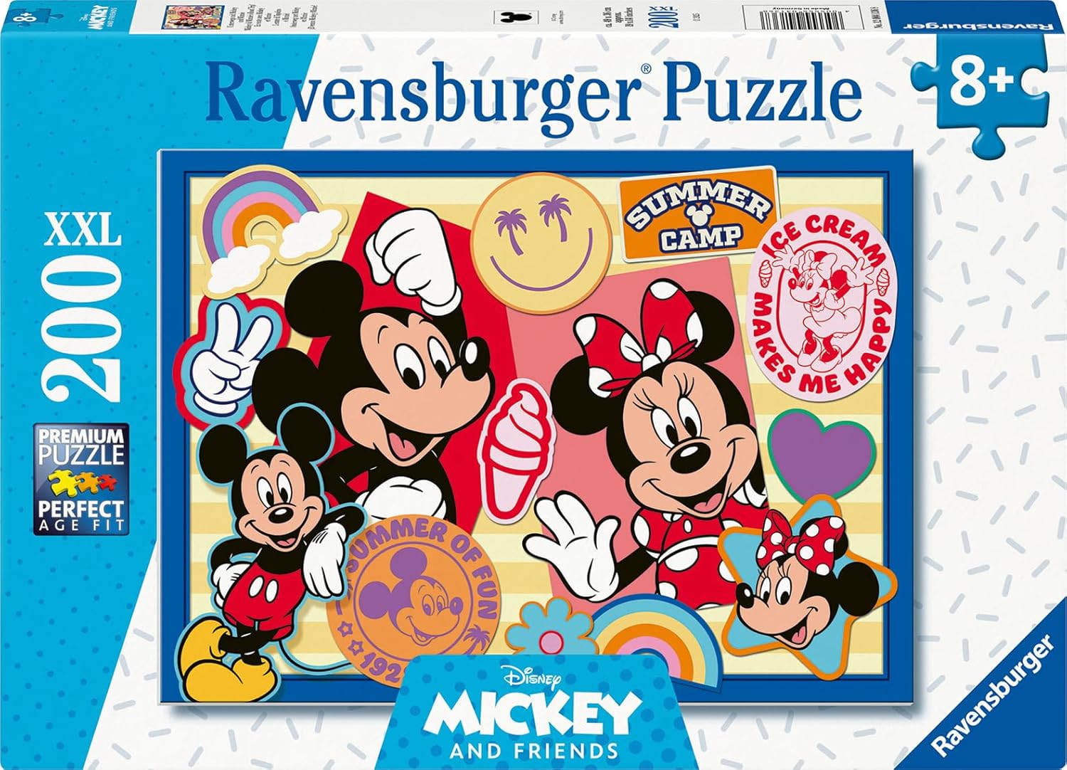 Puzzle Ravensburger din 200 XXL piese - Mickey și Minnie