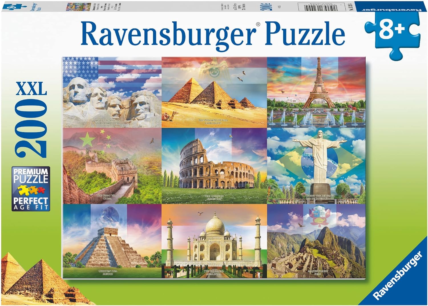 Puzzle Ravensburger din 200 XXL piese - Repere mondiale