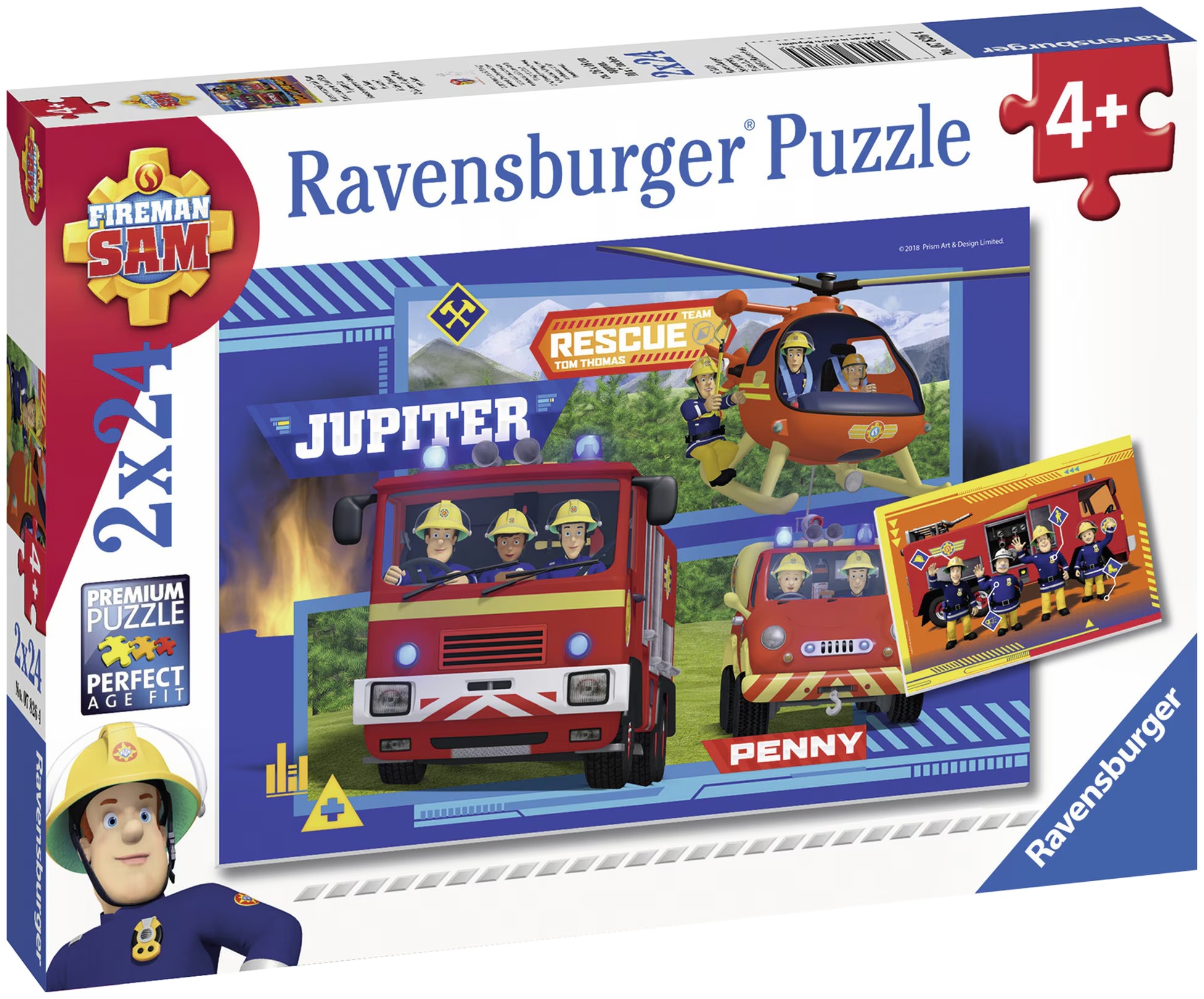 Puzzle pentru copii  Ravensburger din 2 x 24 bucăți  - Pompierul Sam