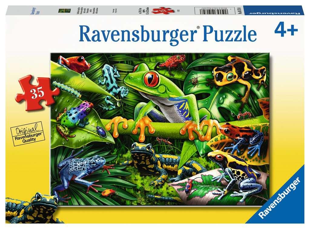 Puzzle pentru copii Ravensburger din 35 piese - Amfibieni uimitori