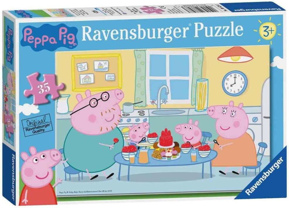 Puzzle pentru copii Ravensburger  din 35 piese - Timp de familie cu Peppa Pig