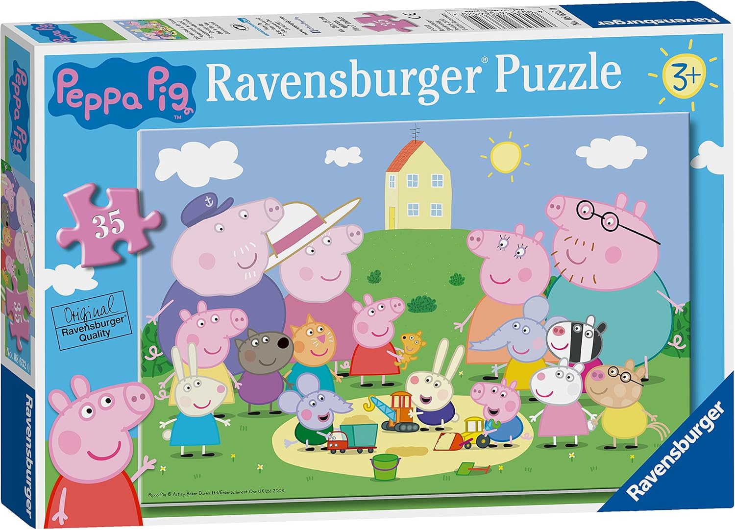 Puzzle pentru copii Ravensburger  din 35 piese - Distracție la soare cu Peppa Pig
